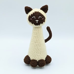 PATTERN: Siamese Cat Crochet - PDF ONLY - Amigurumi cat crochet pattern - Crochet animal advanced beginner pattern