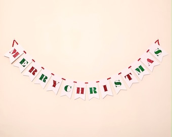 Frohe Weihnachten Banner (Glitter)