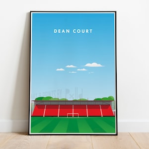 Dean Court Stadium Print, Dean Court Stadium Poster, Vitality Stadium, Stadium Print, Football Poster, Stadium Artwork