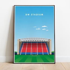 DW Stadium, DW Stadium Print, Rugby Stadium Poster, English Rugby Stadium, Modern Rugby Print