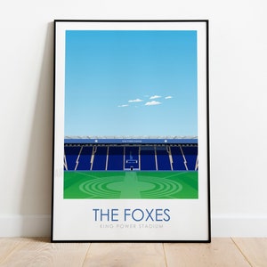 The King Power Stadium, Stadium Print, Football Stadium Poster, English Football Stadium, Modern Football Print