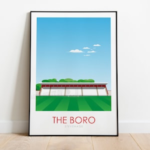 Stevenage, Broadhall Way, Lamex Stadium, Stevenage Stadium Print, Stevenage Stadium Poster, Stevenage Poster, Football