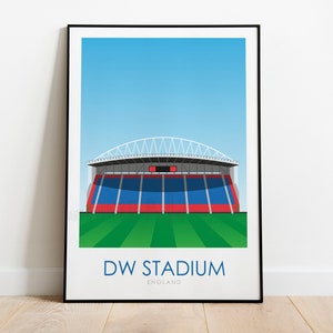 DW Stadium, DW Stadium Print, Football Stadium Poster, English Football Stadium, Modern Football Print