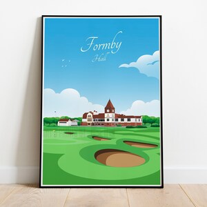 Formby Hall Golf Club Formby, Woodvale, Ainsdale, Southport, Golf Poster, Golf Druck, Erinnerung, Geburtstagsgeschenk, Hochzeitsgeschenk, Wandkunst