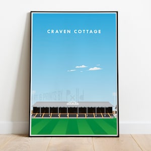 Craven Cottage Stadium, London Stadium Print, London Stadium Poster, Craven Cottage Poster, Craven Cottage Print, Stadium Print