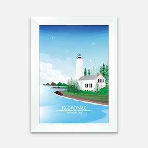 Isle Royale National Park Print, Isle Royale National Park Poster, US National Park Poster, US National Park Print, US Travel Wall Art