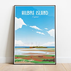 Hilbre Island, Wirral, Nature Reserve, Dee Estuary, Poster, Print, Memory, Birthday Gift, Wedding Gift, Wall Art