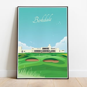 Birkdale Golf Poster, Birkdale Golf Print, Southport Poster, Southport Print, Golf Poster, Golf Print, Golf Poster