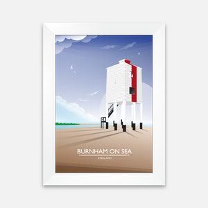 Burnham on Sea Lighthouse Print, Burnham on Sea Lighthouse Poster, UK Lighthouse Poster, UK Lighthouse Poster, Somerset Lighthouse Poster