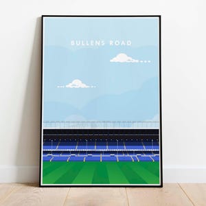 Bullens Road Stand, Goodison, Handgemachter Stadion Druck, Fußballstadien, Wandkunst, Wanddekor