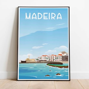 Madeira, Canical, Funchal, Portuguese, Madeira Travel Print, Madeira Travel Poster, Birthday Gift, Wedding Gift, Wall Art