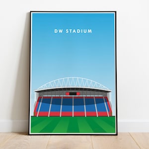 DW Stadium, DW Stadium Print, Football Stadium Poster, English Football Stadium, Modern Football Print