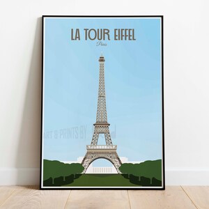 Eiffel Tower, La Tour Eiffel, Paris, France, French Landmark, Home Decor, Handmade Artwork, Travel Poster, Travel Print, Wall Art