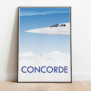 Concorde, Concorde Print, Concorde Poster, Aviation, Engineering, Design, Travel Print, Travel Poster, British Airways, Air France