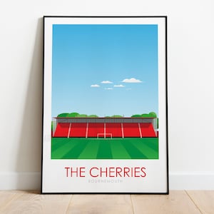 Dean Court Stadium Print, Dean Court Stadium Poster, Vitality Stadium, Stadium Print, Football Poster, Football Artwork