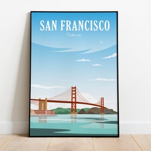 Golden Gate Bridge, San Francisco, California, Golden Gate Bridge Travel Poster, Golden Gate Bridge Print, San Francisco Poster