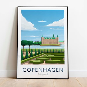 Copenhagen, Denmark, Frederiksborg Castle, Hillerød, Copenhagen Print, Copenhagen Poster, Birthday Gift, Wedding Gift, Wall Art