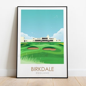 Birkdale Golf Poster, Birkdale Golf Print, Southport Poster, Southport Print, Golf Poster, Golf Print, Golf Poster