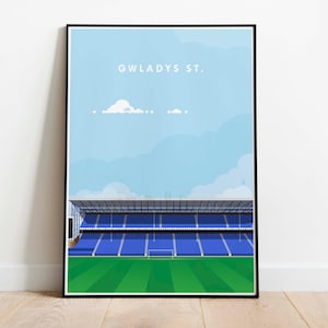 Gwladys Street End, Goodison, Handmade Stadium Print, Football Stadium, Wall Art, Wall Decor