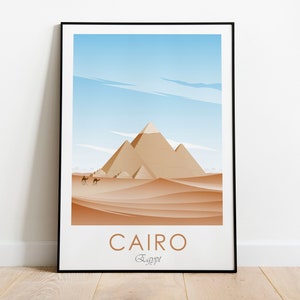 Cairo, Giza Pyramids, Giza Poster, Cairo Pyramids, Cairo Poster, Egyptian Pyramids, Egypt Poster, Travel Poster, Travel Print, Wall Art