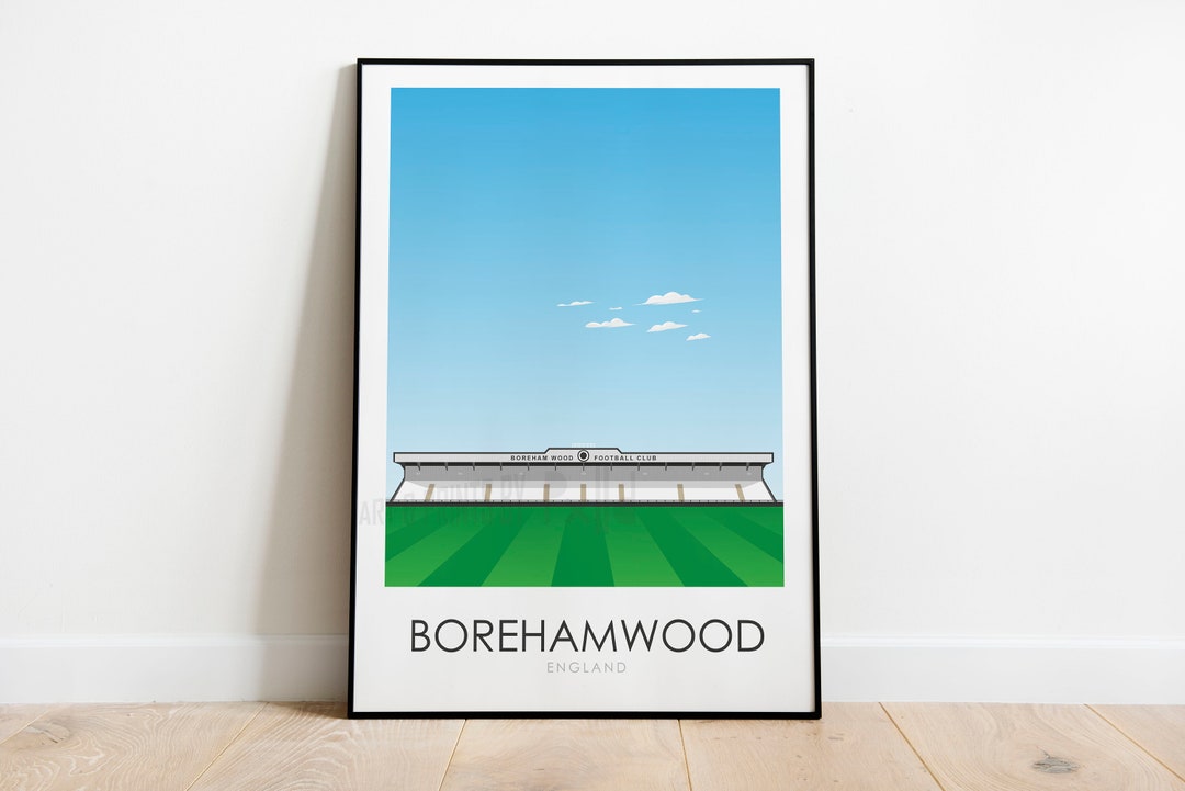 Meadow Park, Boreham Wood, Meadow Park Stadium Print, Meadow Park ...