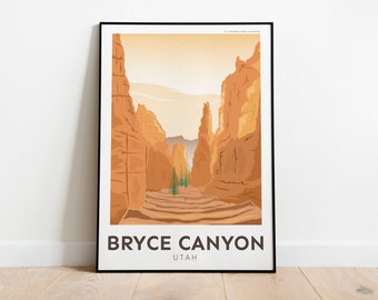 Bryce Canyon National Park, Utah, VS National Park, Bryce Canyon National Park afdrukken, poster Bryce Canyon National Park, reisposter