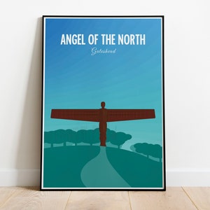 Angel of the North, Gateshead, Tyne and Wear, Landmark, Poster, Print, North East, Travel Poster, Travel Print, Wall Art