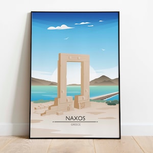 Naxos Portara Print, Naxos Portara Poster, Greece Poster, Greece Travel Print, Greece Landmark Poster, Greek Monument Print, Travel Posters