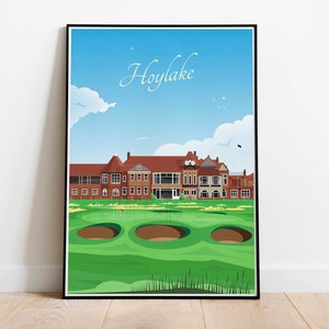 Hoylake Golf Poster, Hoylake Golf Print, Golf Course Print, Golf Poster, Golf Print, Golf Course Poster, Hoylake, Liverpool