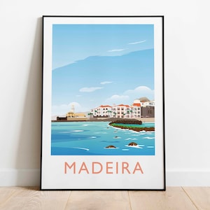 Madeira, Canical, Funchal, Portugees, Madeira reisafdruk, Madeira reisposter, verjaardagscadeau, huwelijkscadeau, kunst aan de muur
