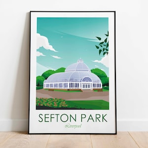 Palm House, Sefton Park, Liverpool, Victorian Landmark, Listed Building, Architecture, Print, Poster, Birthday Gift, Wedding Gift, Wall Art