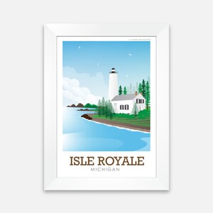 Isle Royale National Park Print, Isle Royale National Park Poster, US National Park Poster, US National Park Print, US Travel Wall Art