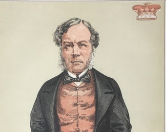 Original 1870 Victorian Lithograph Print of The Duke of Richmond