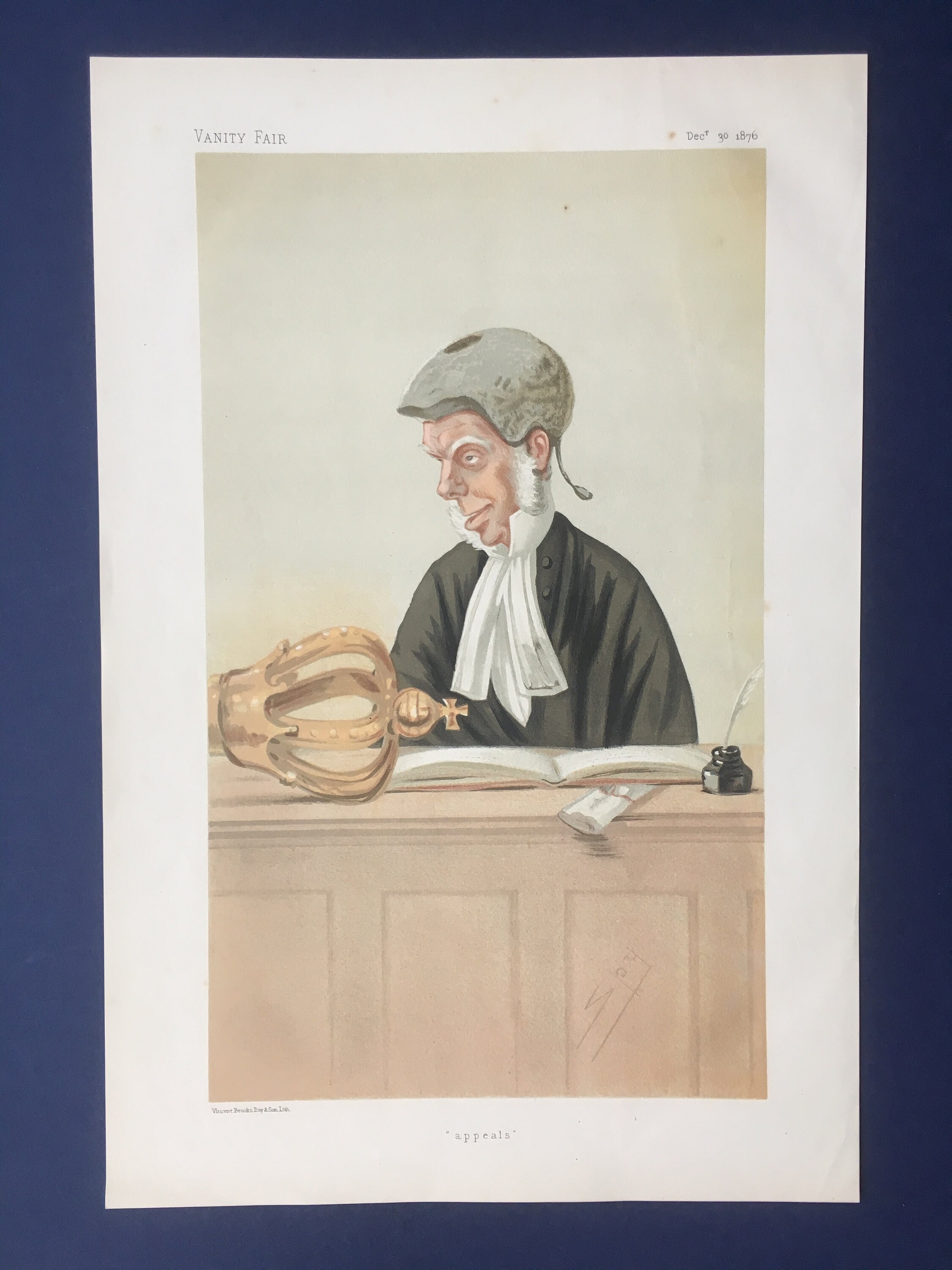 Original Antique Victorian Legal Print of Sir George Mellish | Etsy