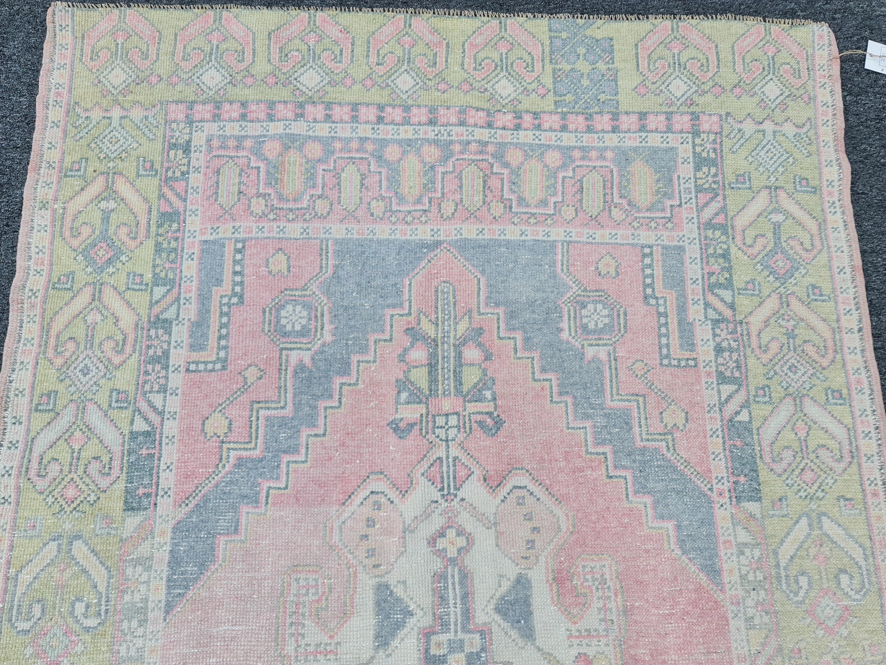 Muted Colors 4.1x7.2 Ft Vintage Turkish Rug Oushak Rug Etsy
