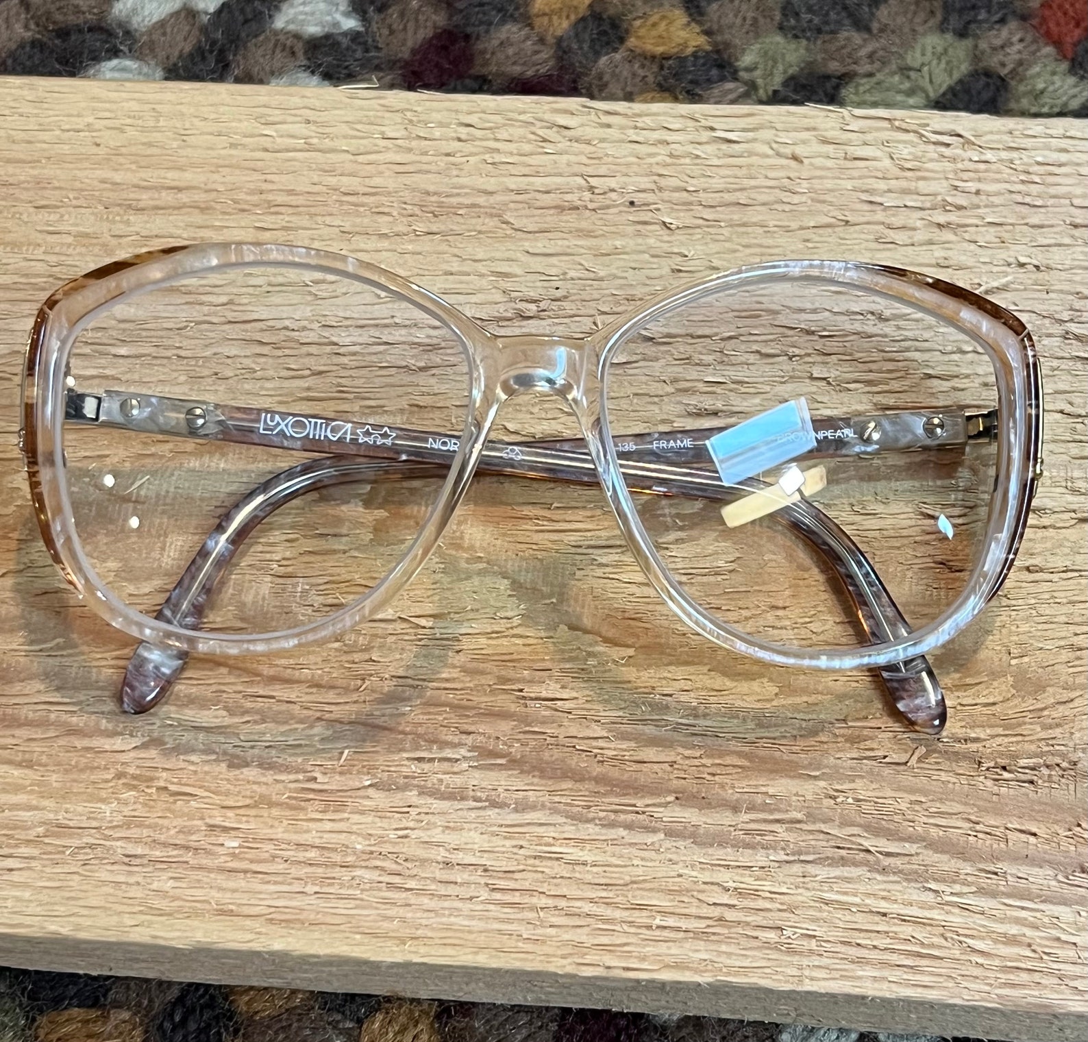 Vintage 70s LUXOTTICA Style NORA Cat Eye Style Eye Glass Frames Etsy