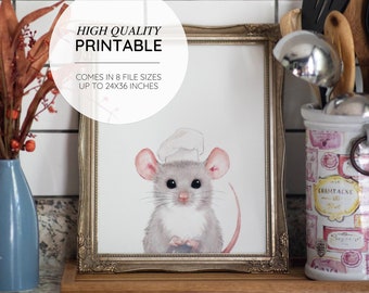 Remy Wall Art, Anyone Can Cook, Printable Realistic Ratatouille Art
