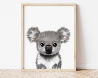 Baby Koala Nursery Art, Printable Nursery Wall Art, Digital Download, Large Poster