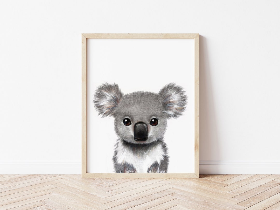 Baby Koala Nursery Art Printable Nursery Wall Art Digital Etsy