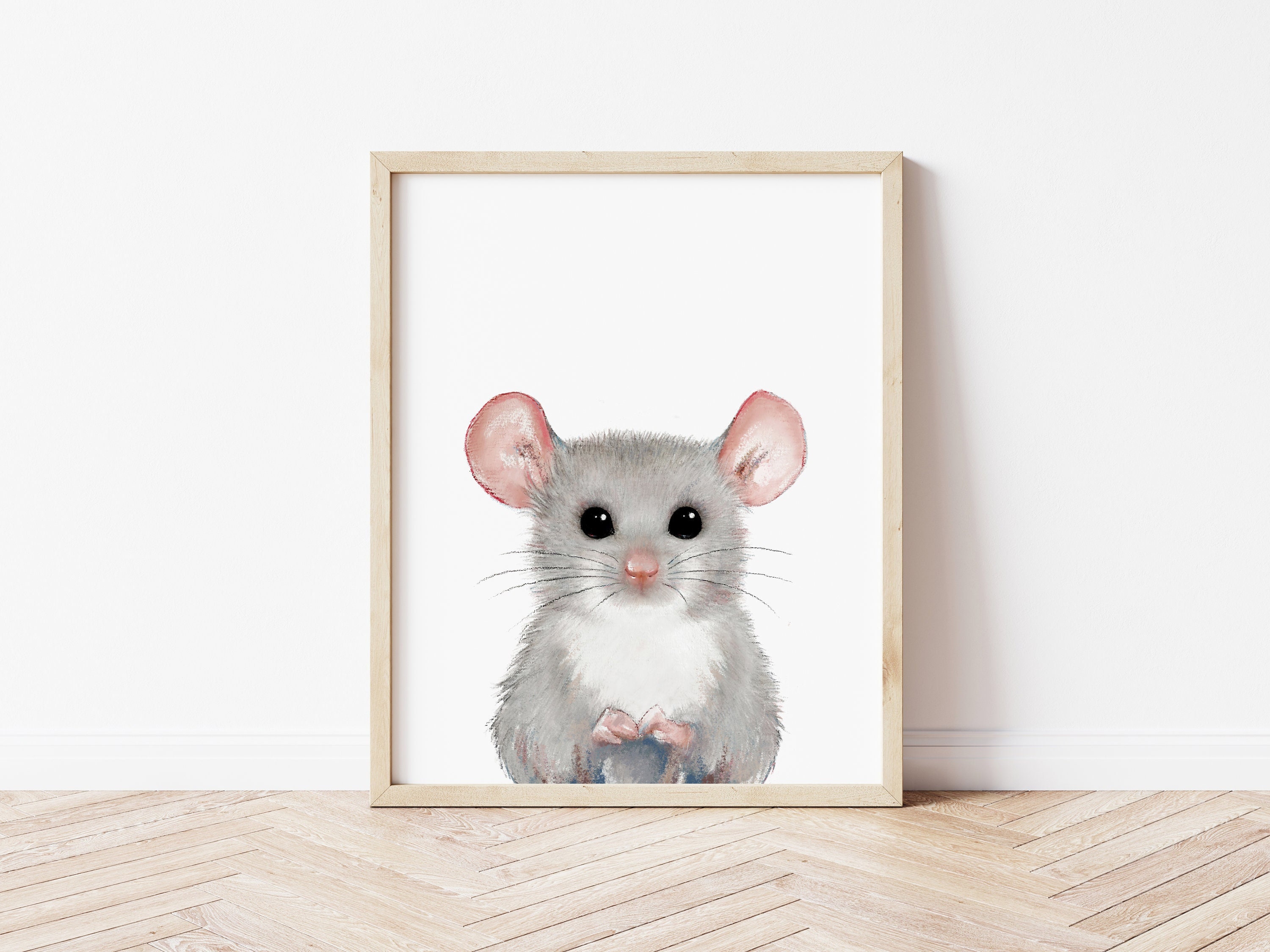 Printable Mouse Nursery Art, Printable Nursery Wall Art, Digital ...