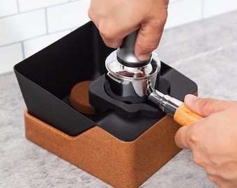 Olympus | A Knock Box + Tamping Station All-In-One from Proper By Design