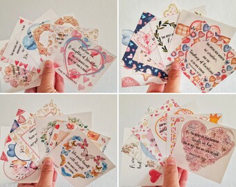 24 Scripture Cards for Teen Girl, Printable Bible verses for girls, Set of 24 memorization cards, instant download