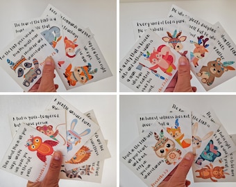 Proverbs for Kids, Set of 18 Scripture Cards, Bible verses for kids, Printable memorization cards, Instant download
