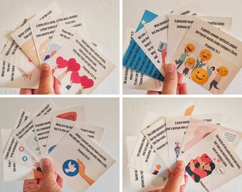 24 Illustrated Proverbs for Teens, Scripture Cards, Printable Bible Verses Cards, instant download