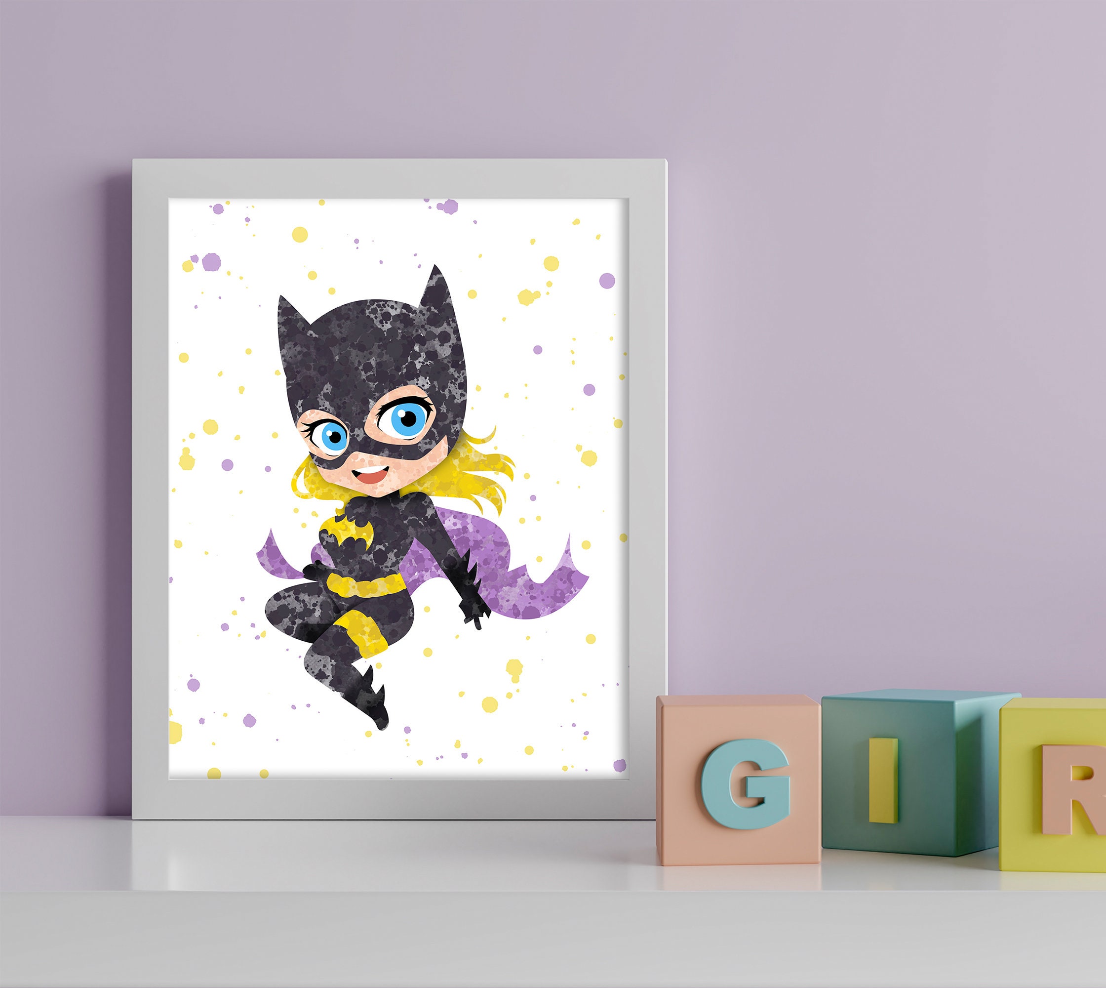 DC Superhero Girls Christian Nursery Decor Art Set of 6 Prints, Batgir –  Pixie Paper Store