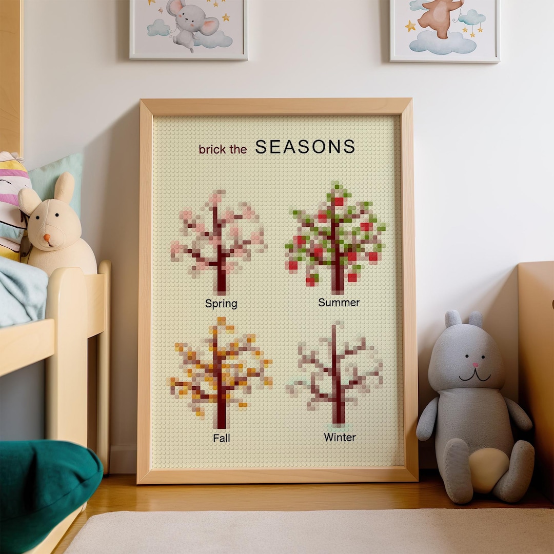 Seasons Poster, Printable Wall Art, Kids Room, Classroom Decor, Nursery ...