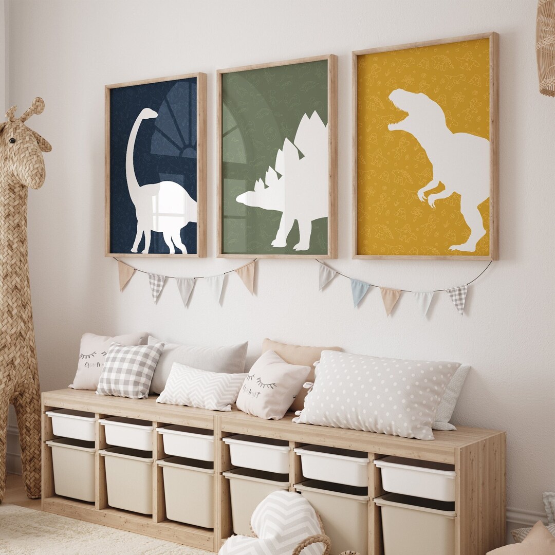 Dinosaur Nursery Wall Decor Print for Baby Boy Room Playroom - Etsy