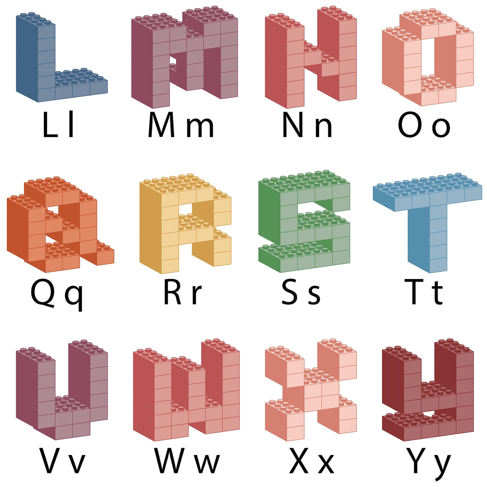 Bricks ABC Alphabet Poster: Montessori Classroom Decor (digital ...