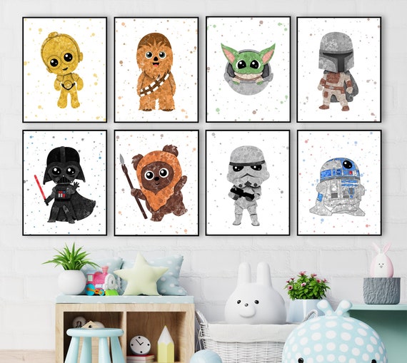 ik draag kleding lezer Corroderen Star Wars Poster 8 Set Star Wars Nursery Star Wars Wall Art - Etsy