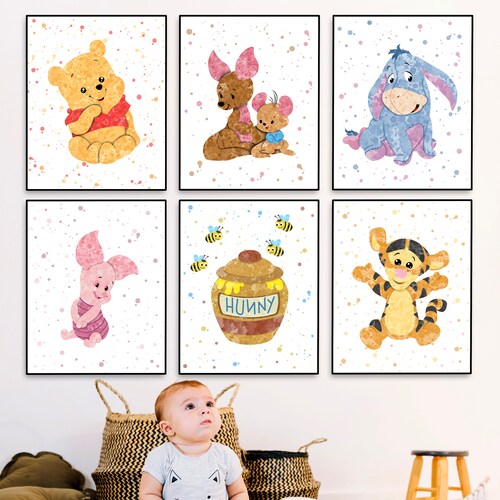 Winnie the Pooh Nursery Art Print Printable Wall Decor Etsy Canada
